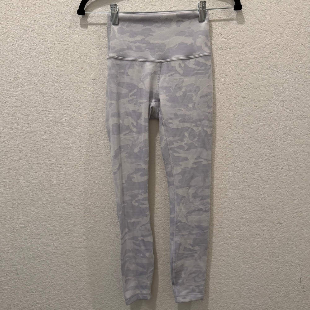 Lululemon Wunder Under High-Rise Tight Heritage Camo White Vapor 28" Size 2
